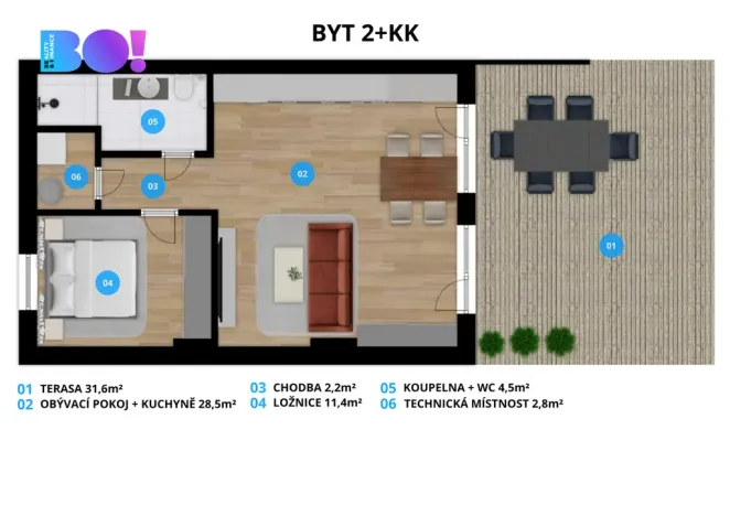 Prodej apartmánu, Soběšovice, 80 m2