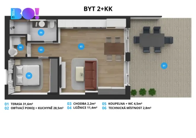 Prodej apartmánu, Soběšovice, 80 m2