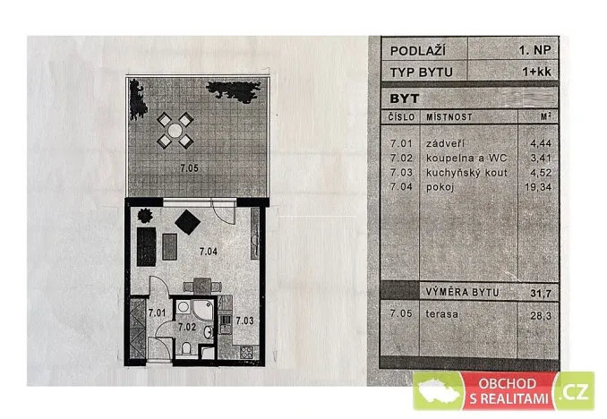 Pronájem bytu 1+kk, Praha, Na křečku, 60 m2