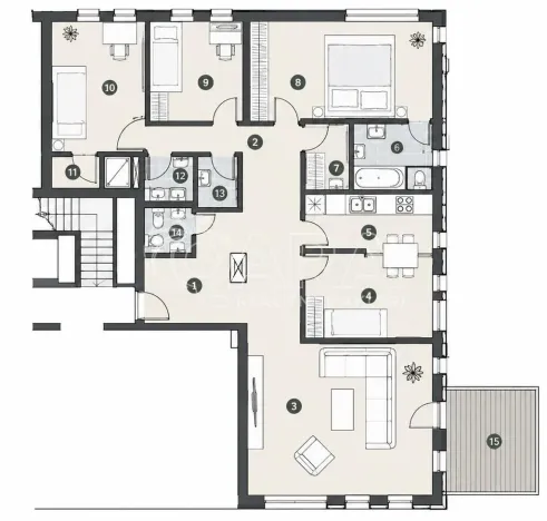 Prodej bytu 4+1, Praha - Bubeneč, Pod kaštany, 164 m2