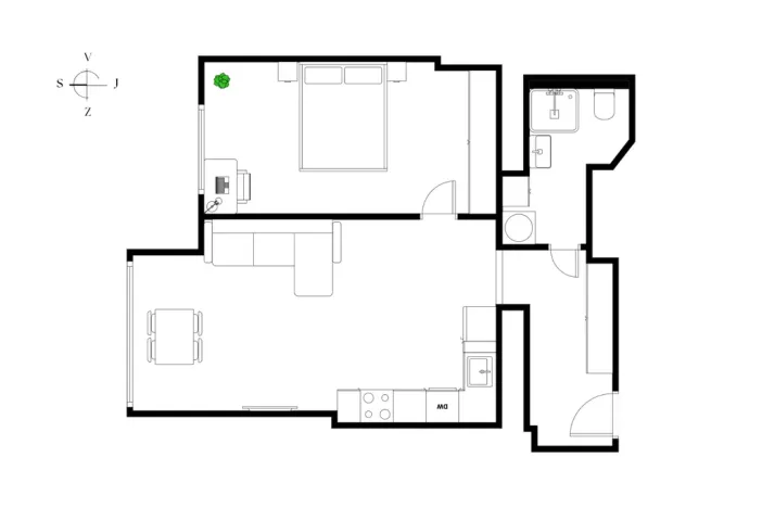 Prodej bytu 2+kk, Praha - Vinohrady, Slezská, 51 m2