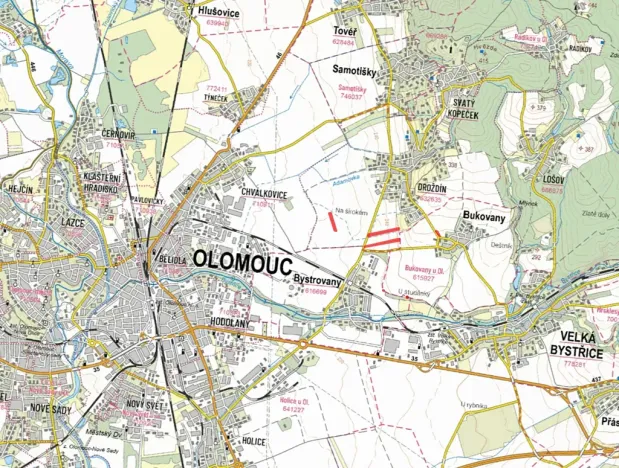 Prodej pole, Olomouc, 9072 m2