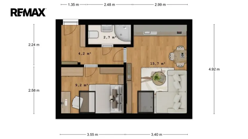 Prodej bytu 2+kk, Lanškroun - Žichlínské Předměstí, Dobrovského, 35 m2