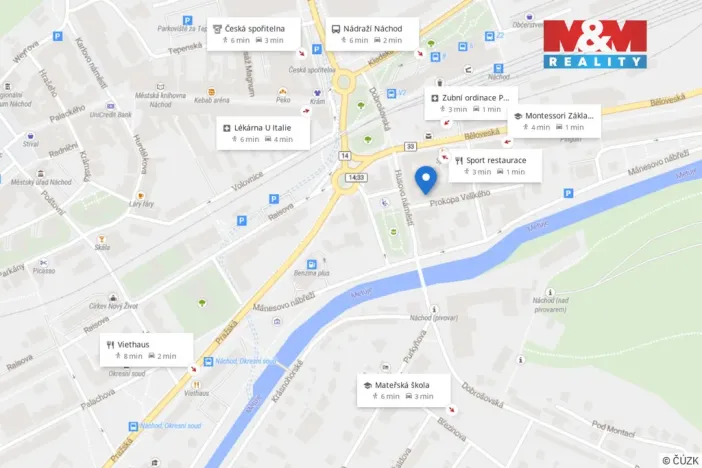 Pronájem bytu 2+1, Náchod, Prokopa Velikého, 65 m2