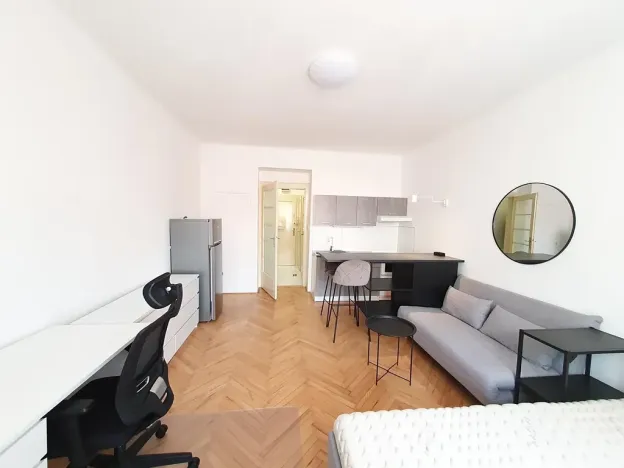 Pronájem bytu 1+kk, Praha - Vinohrady, Mikovcova, 29 m2