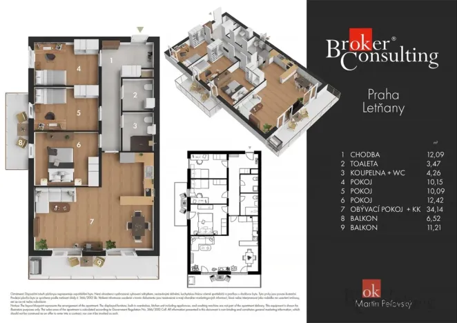 Prodej bytu 4+kk, Praha - Letňany, Škrábkových, 115 m2