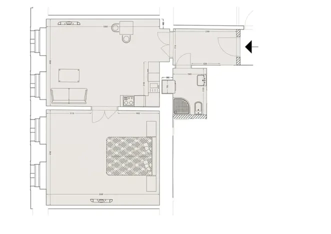 Pronájem bytu 2+kk, Praha - Nové Město, Lípová, 57 m2
