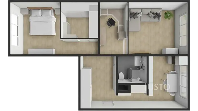 Prodej bytu 2+1, Písek, Budovatelská, 66 m2