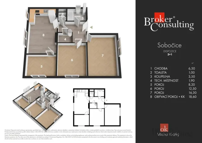 Prodej bytu 4+kk, Zásmuky - Sobočice, 70 m2