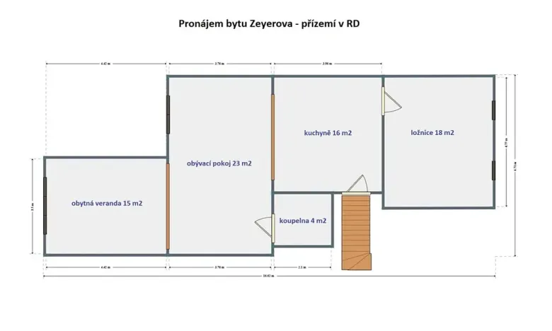 Pronájem bytu 2+1, Brno, Zeyerova, 76 m2