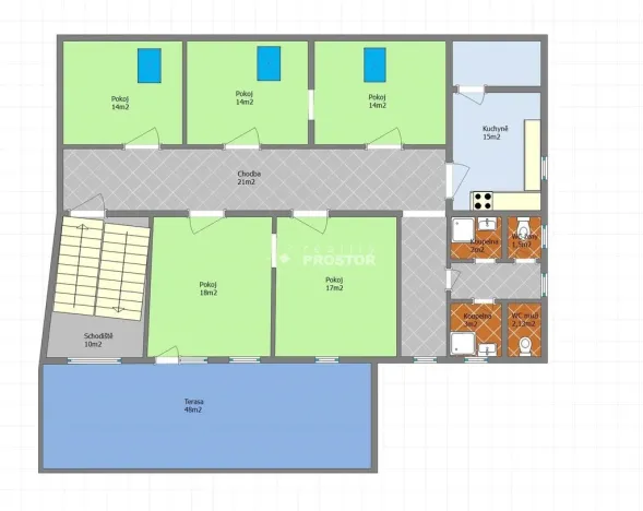 Prodej kanceláře, Zápy, 260 m2
