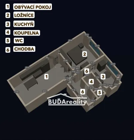 Prodej bytu 2+1, Fryšták - Horní Ves, Komenského, 65 m2