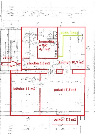 Pronájem bytu 2+1, Strakonice - Strakonice I, Husova, 61 m2