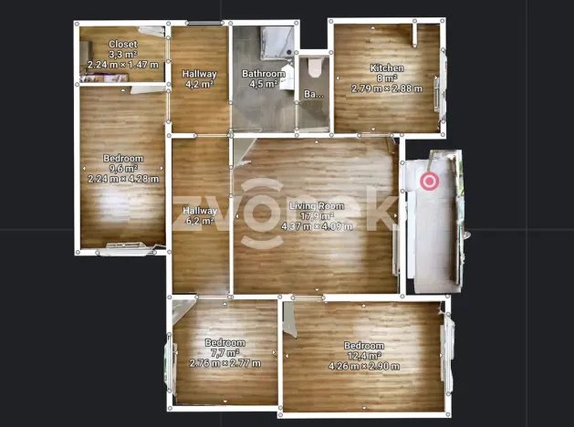 Prodej bytu 3+1, Zlín, Okružní, 82 m2