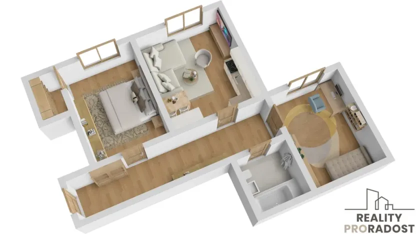 Pronájem bytu 3+kk, Ostrava - Zábřeh, Březinova, 61 m2