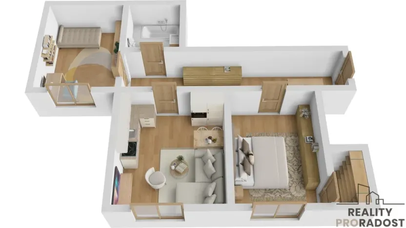Pronájem bytu 3+kk, Ostrava - Zábřeh, Březinova, 61 m2