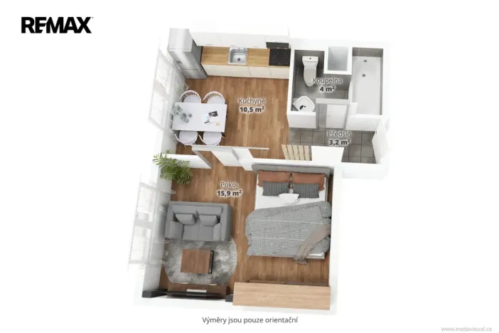 Prodej bytu 1+1, Bystřany, Pražská, 36 m2