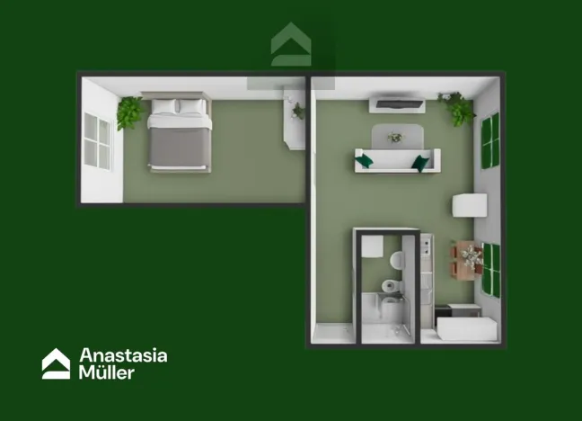 Pronájem bytu 2+kk, Plzeň, Stanko Vodičky, 50 m2