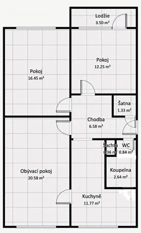 Prodej bytu 3+1, Šumperk, Čajkovského, 71 m2