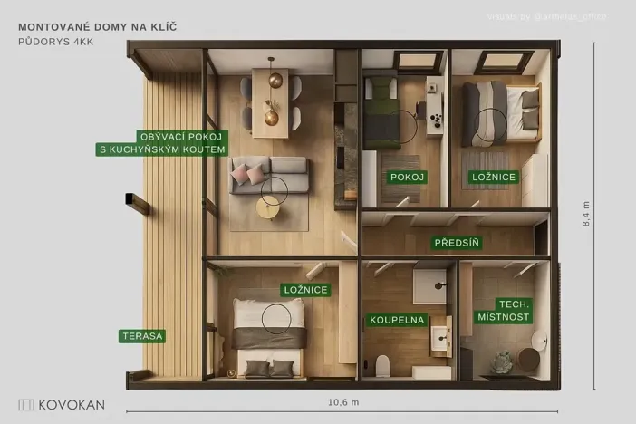 Prodej domu na klíč, Spojil, Zahradní, 89 m2