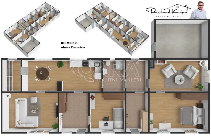 Prodej rodinného domu, Miličín, 121 m2