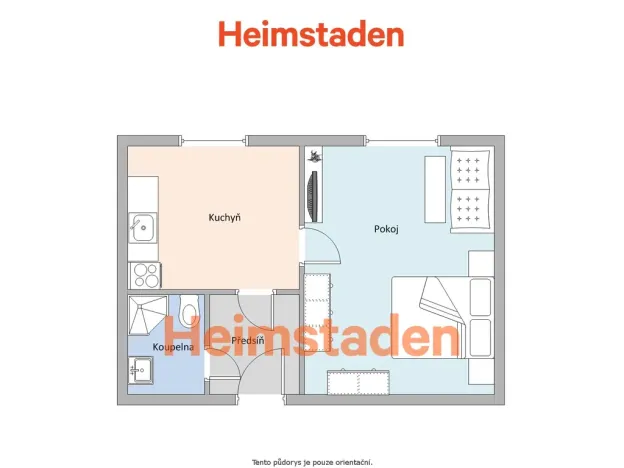 Pronájem bytu 1+1, Havířov - Město, Klidná, 25 m2