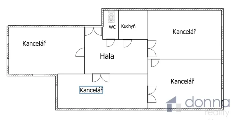 Pronájem kanceláře, Praha, Bělehradská, 100 m2