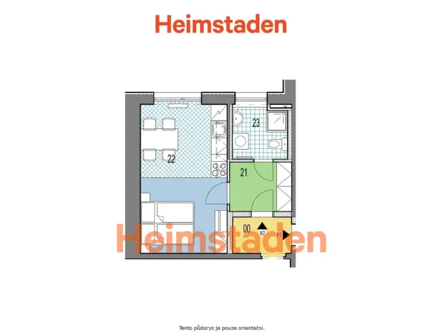 Pronájem bytu 1+kk, Frýdek-Místek - Frýdek, Nad Mostárnou, 21 m2