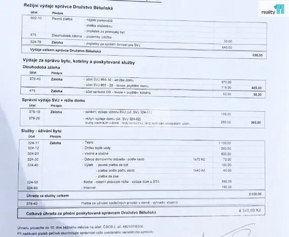 Prodej bytu 3+1, Praha - Horní Počernice, Běluňská, 73 m2