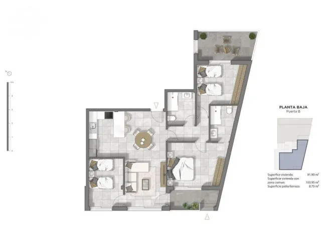 Prodej bytu 4+kk, Guardamar del Segura, Alicante, Španělsko, 86 m2