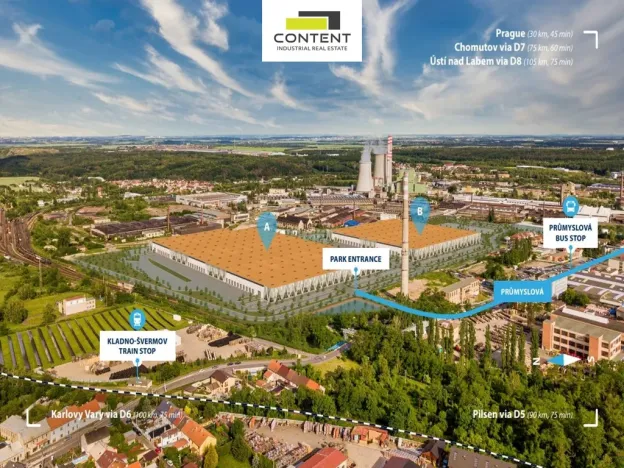 Pronájem skladu, Kladno - Dubí, Dubská, 10000 m2