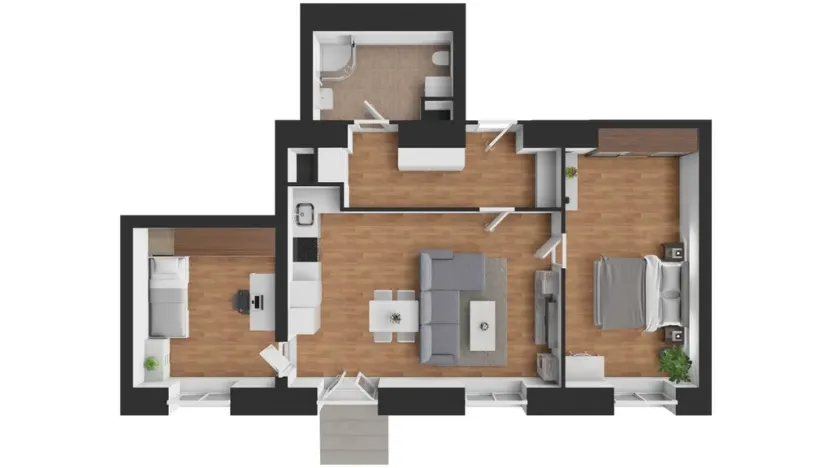 Pronájem bytu 3+kk, Tábor, Kpt. Jaroše, 74 m2