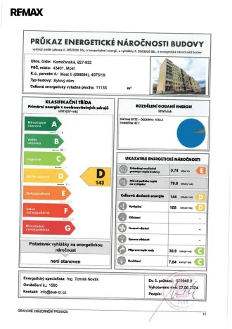 Prodej bytu 4+1, Most, Komořanská, 75 m2