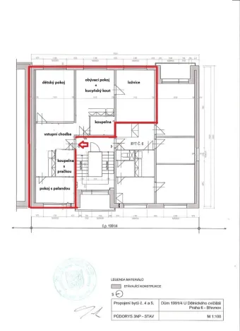 Pronájem bytu 4+kk, Praha, U dělnického cvičiště, 70 m2