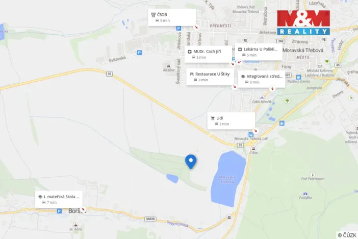 Prodej pole, Moravská Třebová, 515 m2