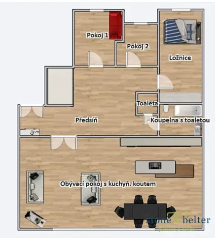 Pronájem bytu 4+kk, Praha - Nové Město, Lublaňská, 90 m2