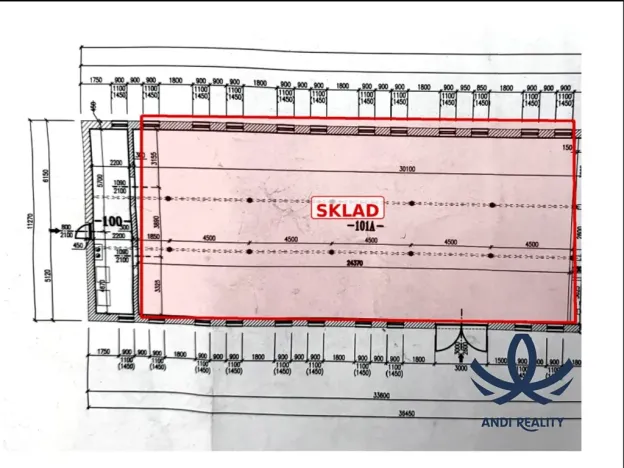 Pronájem skladu, Všejany, 253 m2