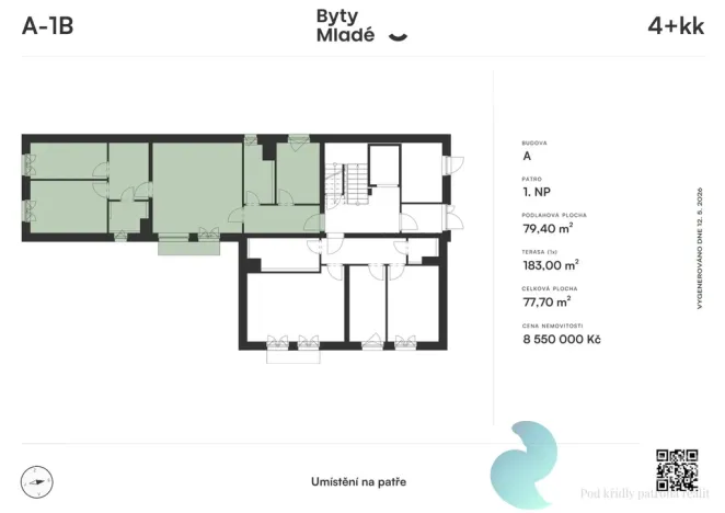 Prodej bytu 4+kk, České Budějovice - České Budějovice 5, 79 m2