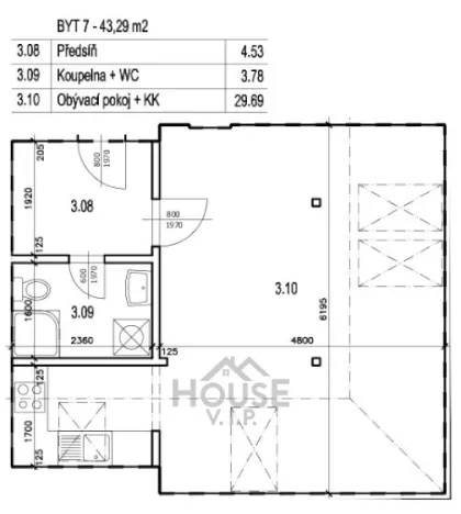 Prodej bytu 2+kk, Nučice, 43 m2