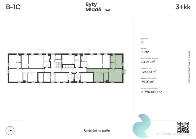 Prodej bytu 3+kk, České Budějovice - České Budějovice 5, 84 m2