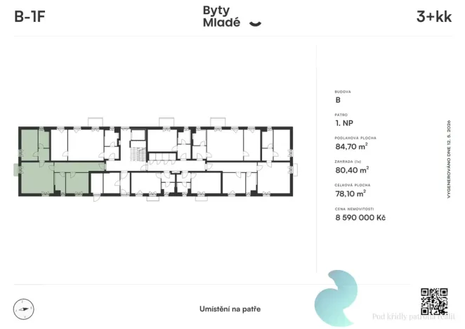 Prodej bytu 3+kk, České Budějovice - České Budějovice 5, 84 m2