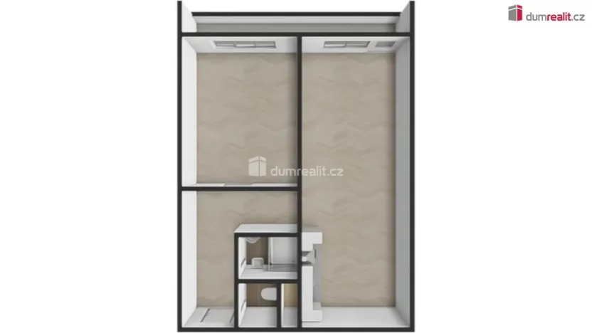 Pronájem bytu 2+kk, Praha - Braník, Nad lesním divadlem, 48 m2