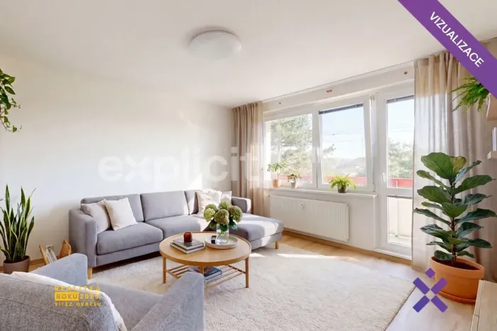 Pronájem bytu 3+1, Zlín, Větrná, 74 m2