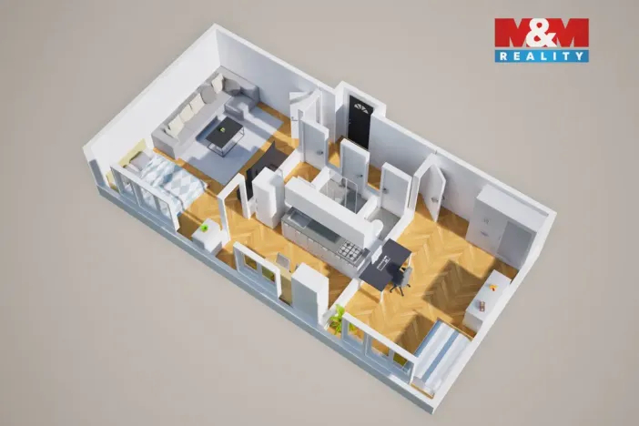 Prodej bytu 2+1, Ústí nad Labem - Bukov, Masarykova, 51 m2
