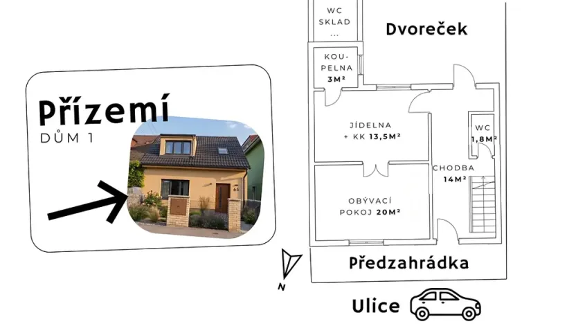 Prodej rodinného domu, Praha - Hloubětín, Jahodnická, 106 m2