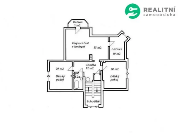 Prodej bytu 4+kk, Jablonec nad Nisou, Vilová, 115 m2