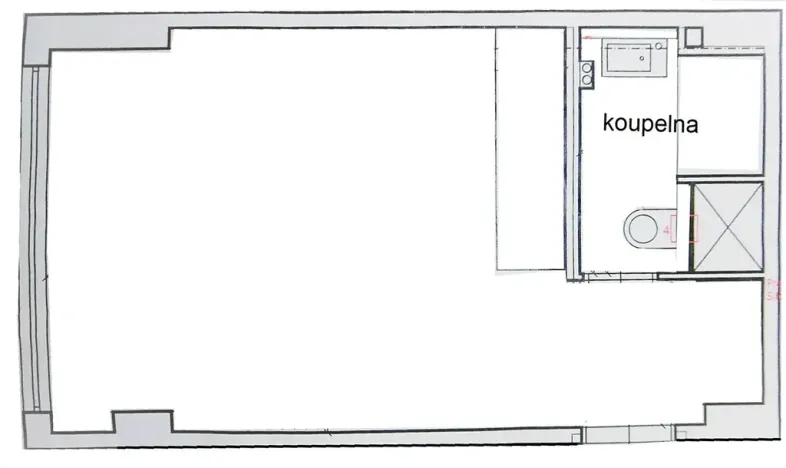 Pronájem bytu 1+kk, Praha - Vokovice, Vokovická, 23 m2