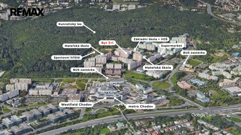 Prodej bytu 3+1, Praha - Chodov, Dědinova, 75 m2