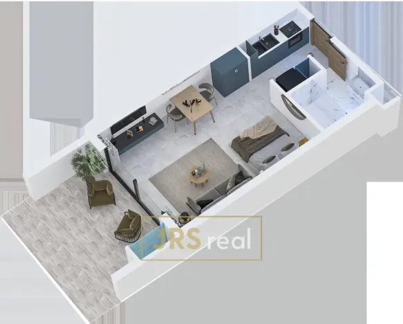 Prodej bytu 1+kk, Esentepe, Kypr, 43 m2
