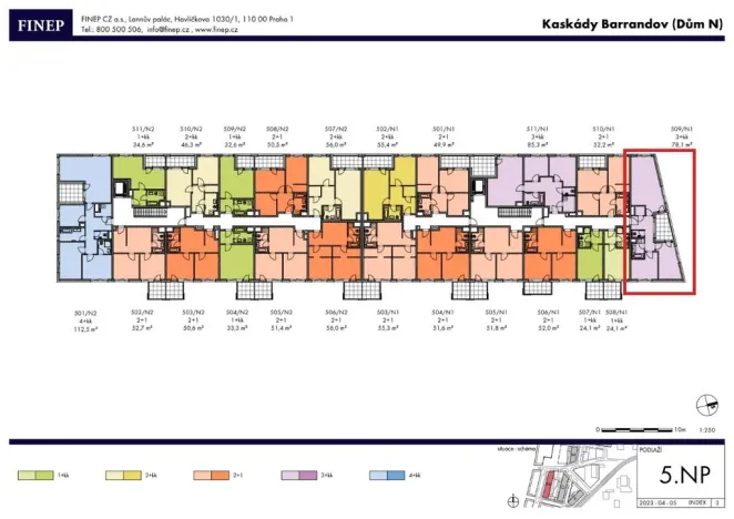 Prodej bytu 3+kk, Praha - Hlubočepy, Gollové, 78 m2